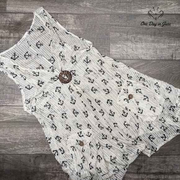Paradise Ship Anchor Crochet Style Top Size XS/S - Picture 1 of 5